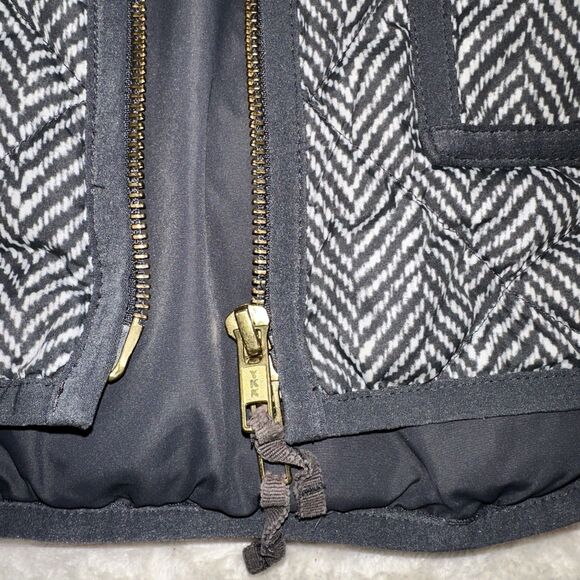 J. Crew Vest Womens Small S Gray Black Quilted Full Zip Pockets Down - Picture 3 of 7